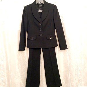 Tahari Classic Tailored Black Pantsuit, 6, LIKE NEW CONDITION!